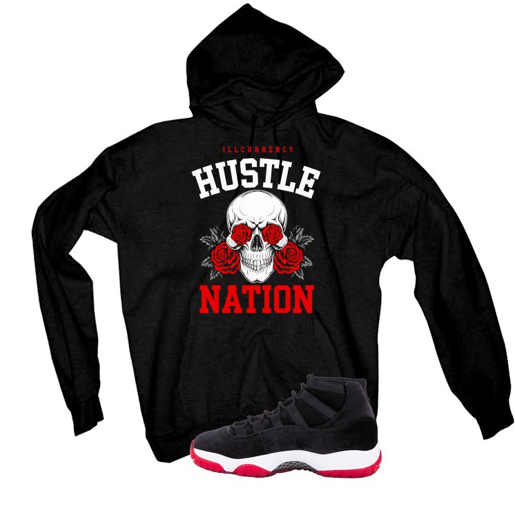 Air Jordan 11 Bred Velvet Black T-Shirt (Hustle Nation) product image 3