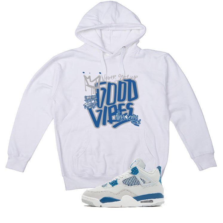 Air Jordan 4 “Military Blue” | illcurrency White T-Shirt product image 3
