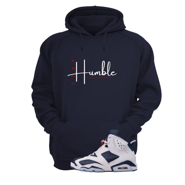 Air Jordan 6 Olympic Navy Blue T-Shirt (Stay Humble) product image 3