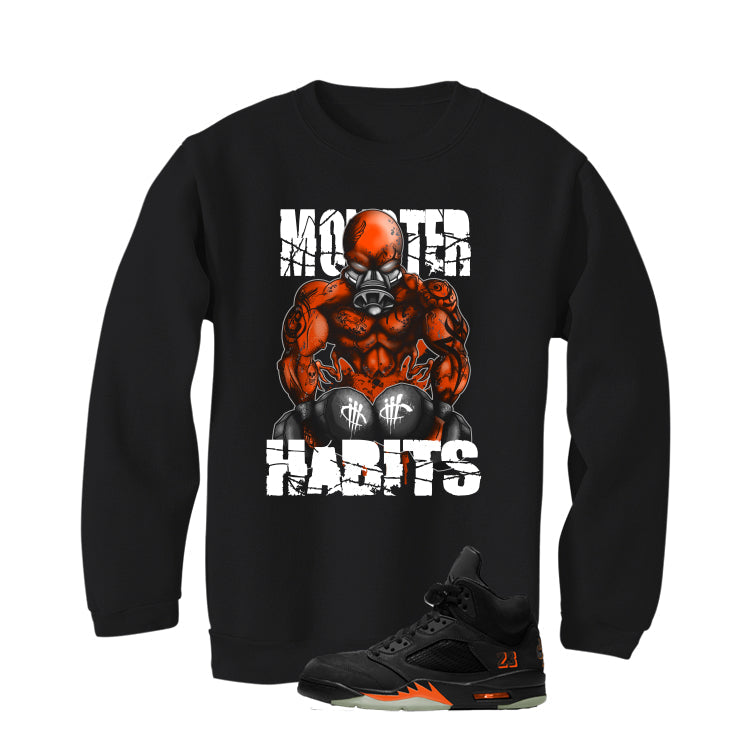 Air Jordan 5 Halloween Matching T-Shirt Monster Habits product image 4