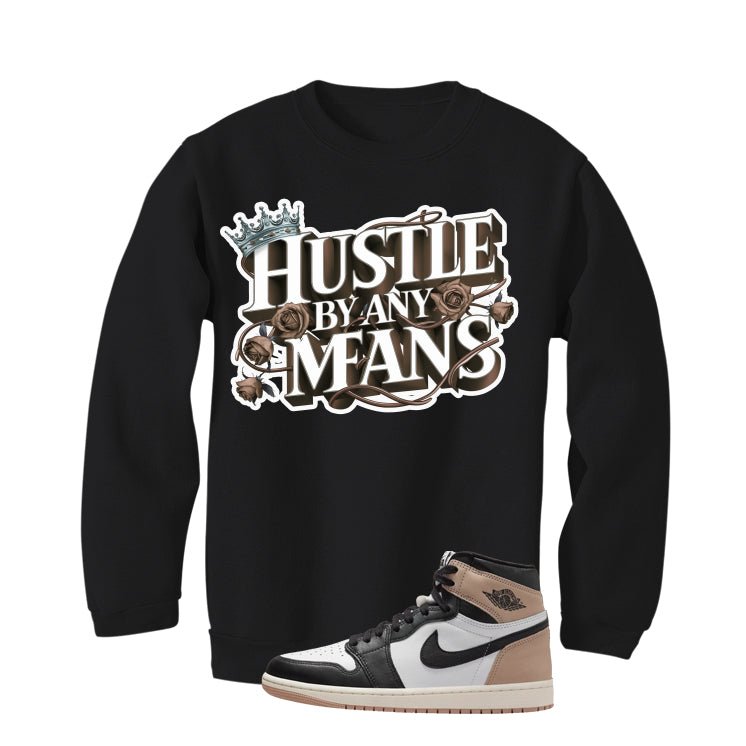 Air Jordan 1 High OG Latte Black T-Shirt (Hustle By Any product image 4