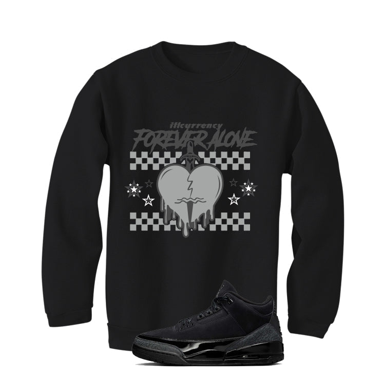 Air Jordan 3 Black Cat T-Shirt (Forever Alone)| illcurrency product image 4