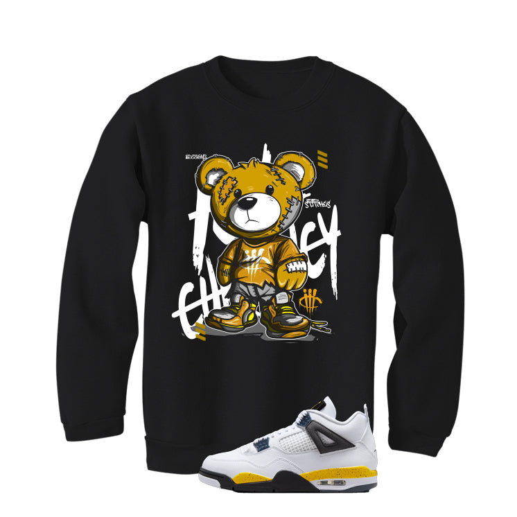 Air Jordan 4 Tour Yellow Matching T-Shirt Black (Stitchez) product image 4