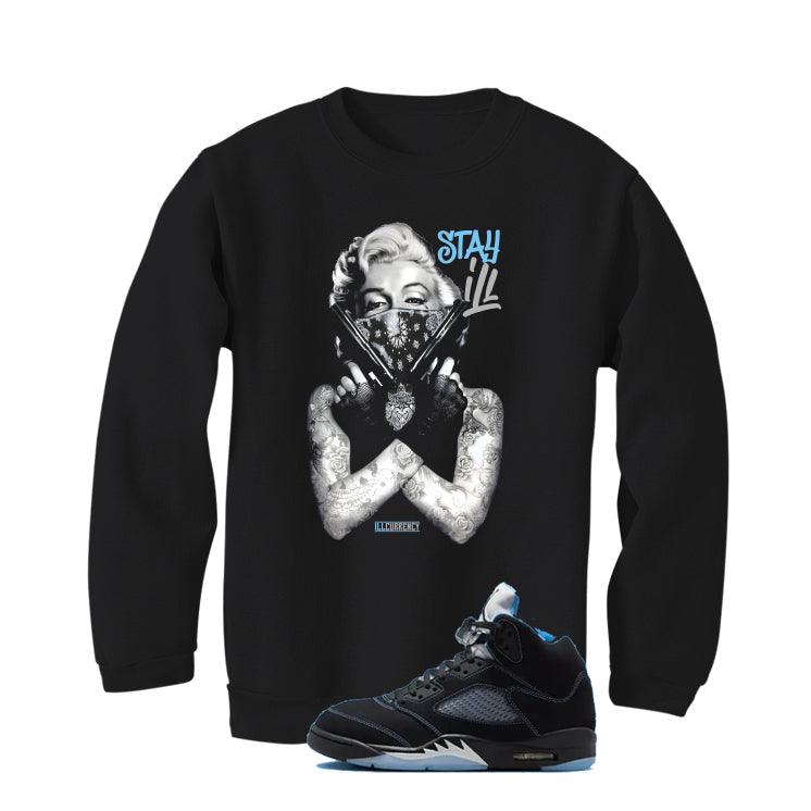 Air Jordan 5 Black/University Blue Matching T-Shirt Black product image 4