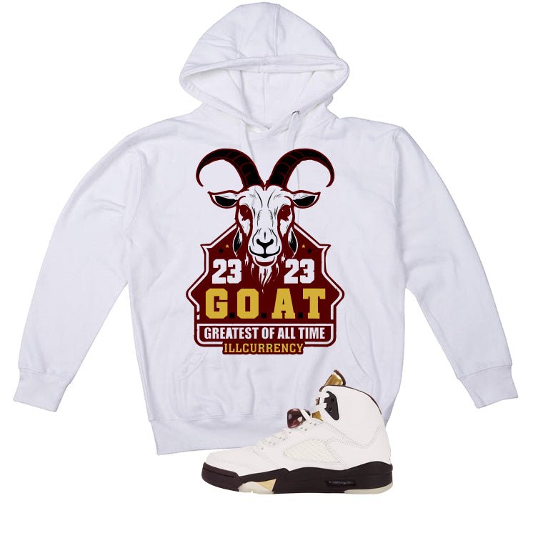Air Jordan 5 Earth/Metallic Gold White T-Shirt (GOAT 23) product image 3