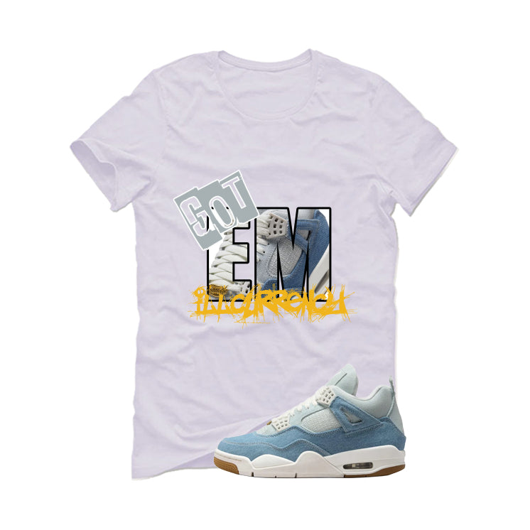 Air Jordan 4 Denim Worn Blue White T-Shirt (GOT EM) product image 2