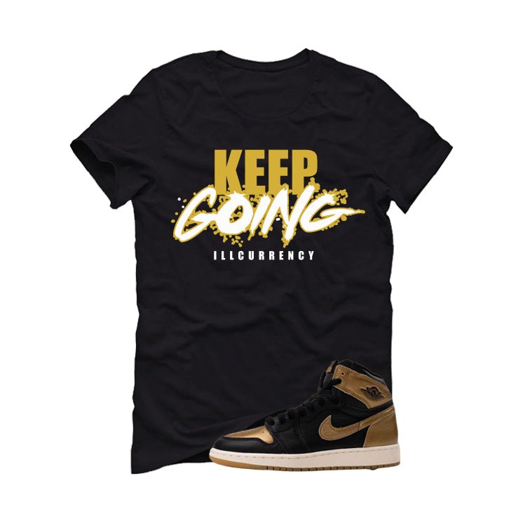 Air Jordan 1 High OG Metallic Gold Black T-Shirt (keep product image 2