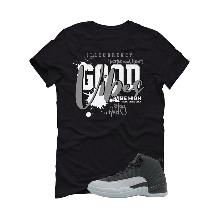 Air Jordan 12 Black/Wolf Grey Black T-Shirt (Vibes) product image 2