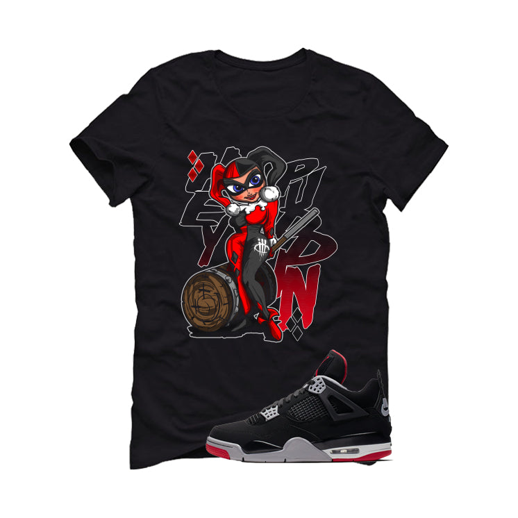 Air Jordan 4 Bred Matching T-Shirt Black (Hey Puddin!!) product image 2