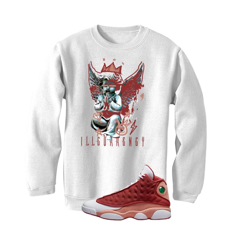 Air Jordan 13 Dune Red White T-Shirt (Graffiti Angel) product image 4