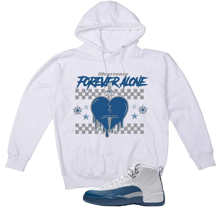 Air Jordan 12 French Blue White T-Shirt (Forever Alone) product image 3