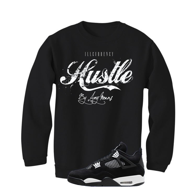 Air Jordan 4 White Thunder Black T-Shirt (Hustle By Any product image 4