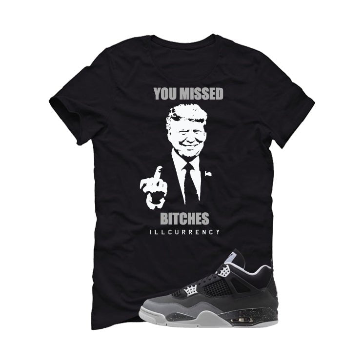 Air Jordan 4 Fear Pack Black T-Shirt (Trump you missed) product image 2