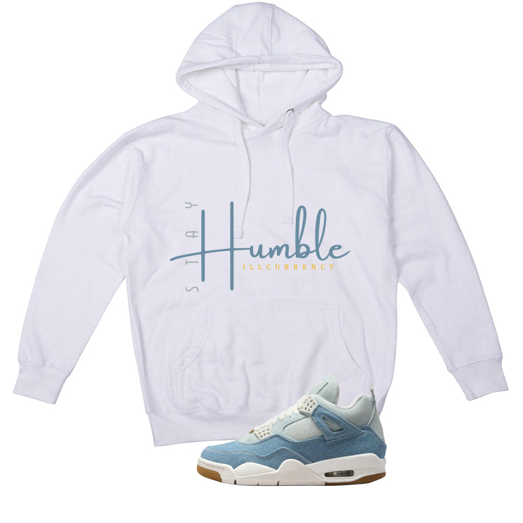 Air Jordan 4 Denim Worn Blue White T-Shirt (Stay Humble) product image 3