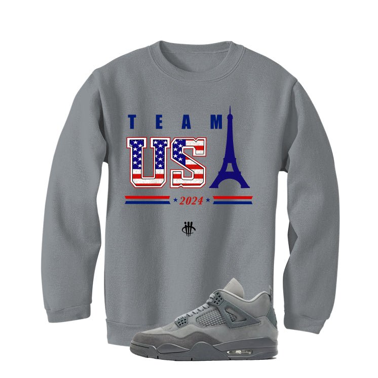 Air Jordan 4 Paris Olympics Grey T-Shirt (Team USA 2024) product image 4