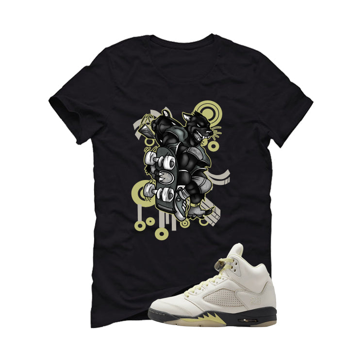 Air Jordan 5 WMNS Luminous Green Black T-Shirt (Skateboard product image 2