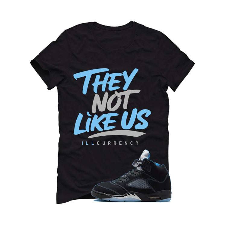Air Jordan 5 Black/University Blue Matching T-Shirt Black product image 2