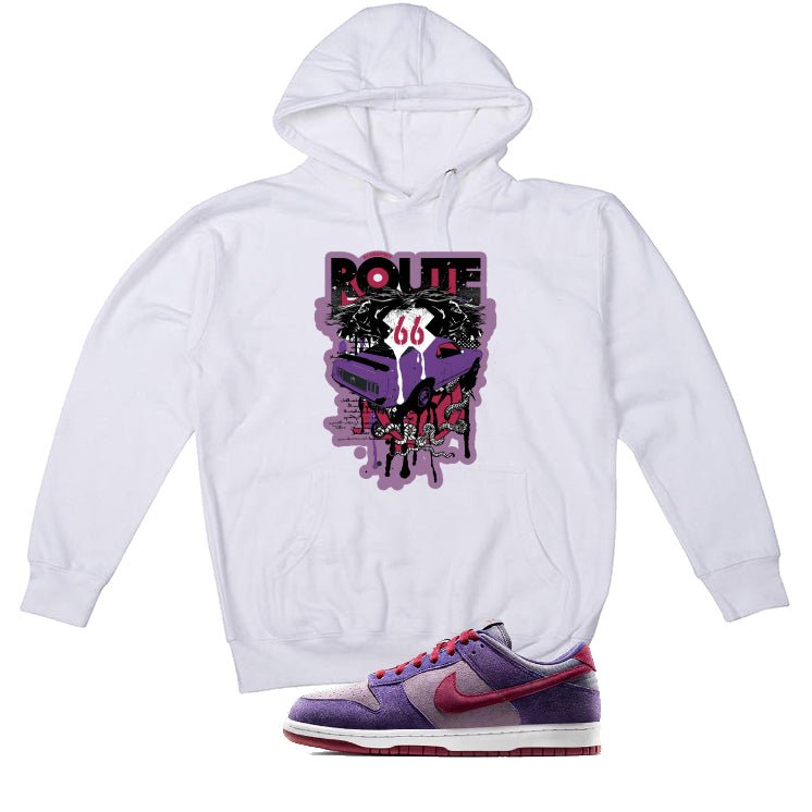 Nike Dunk Low “Plum” | illcurrency White T-Shirt (Route 66 product image 3