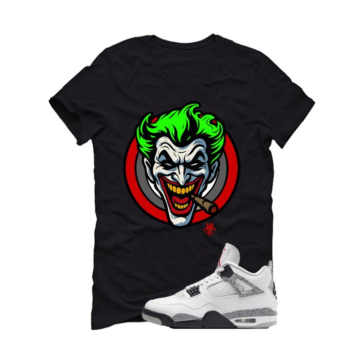 Air Jordan 4 White Cement Black T-Shirt (Joke The Joker) product image 2