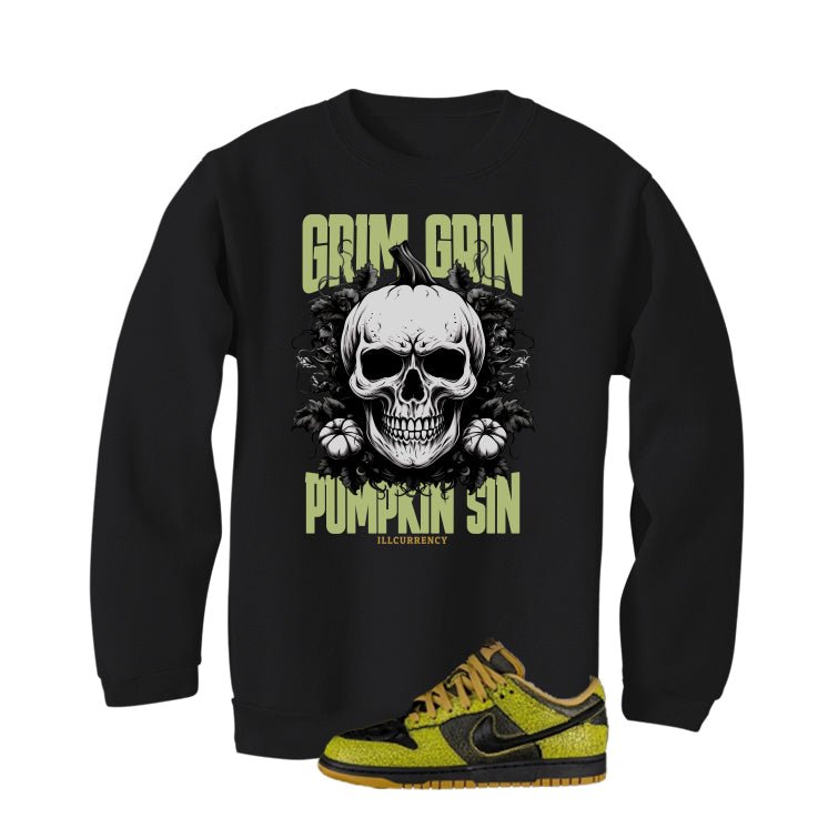 Nike Dunk Low Halloween Skull Black T-Shirt (Pumpkin product image 4