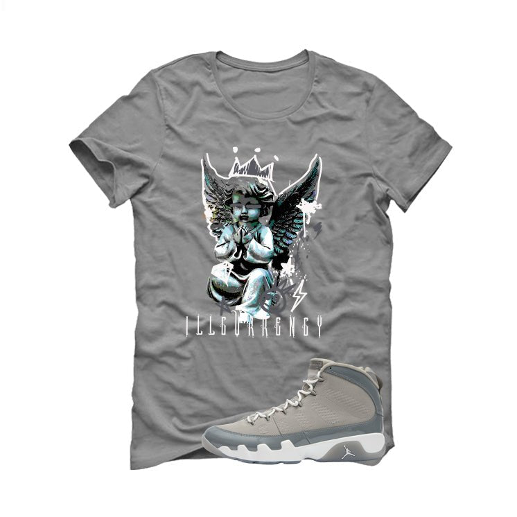 Air Jordan 9 Cool Grey T-Shirt (Graffiti Angel)| illcurrency product image 2