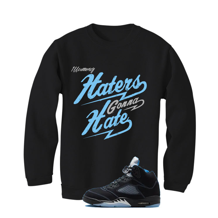 Air Jordan 5 Black/University Blue Matching T-Shirt Black product image 4