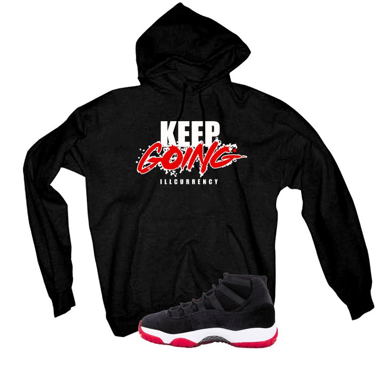 Air Jordan 11 Bred Velvet Black T-Shirt (keep Going) product image 3