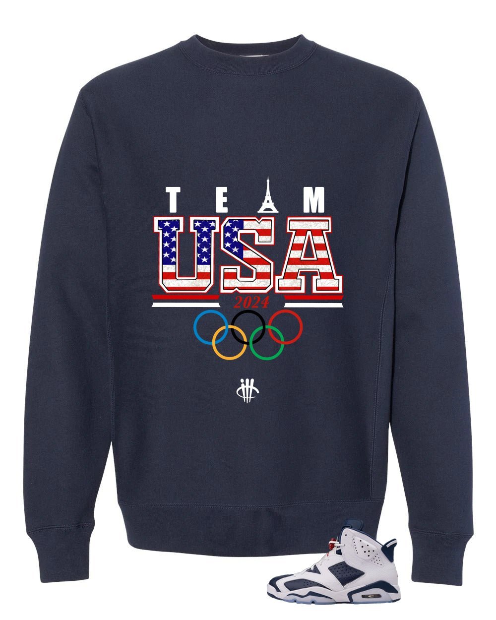 Air Jordan 6 Olympic | illcrrency Navy Blue T-Shirt (Team product image 4