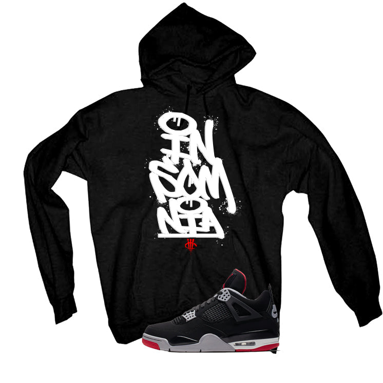 Air Jordan 4 Bred Matching T-Shirt Black (Insomnia) product image 3