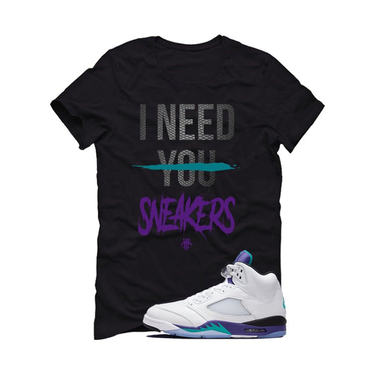 Air Jordan 5 OG Grape Black T-Shirt (I Need You Sneakers) product image 2