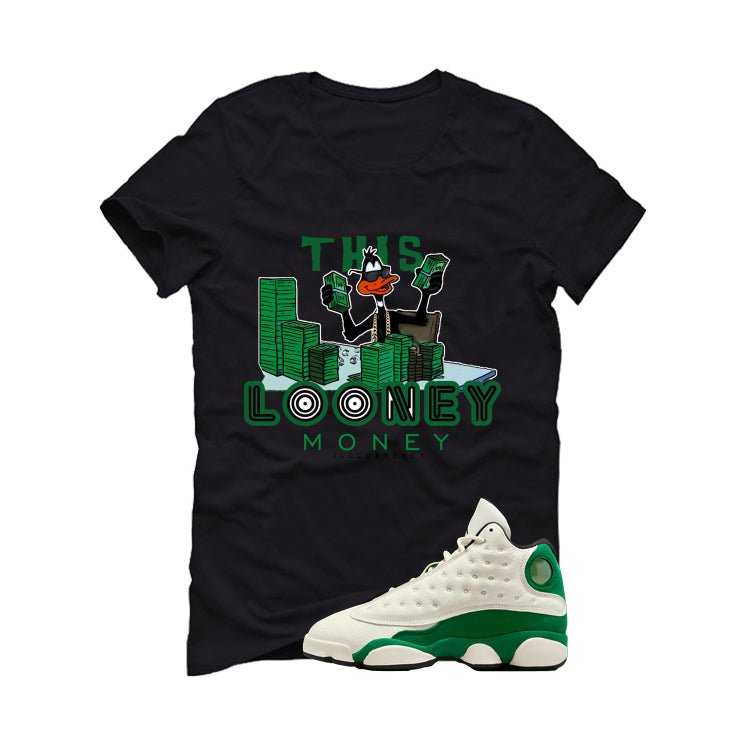Air Jordan 13 GS Pine Green Black T-Shirt (Looney Money) product image 2