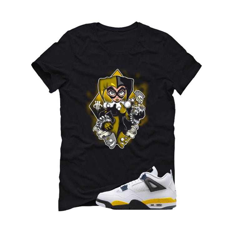 Air Jordan 4 Tour Yellow Matching T-Shirt Black (Jack in a product image 2