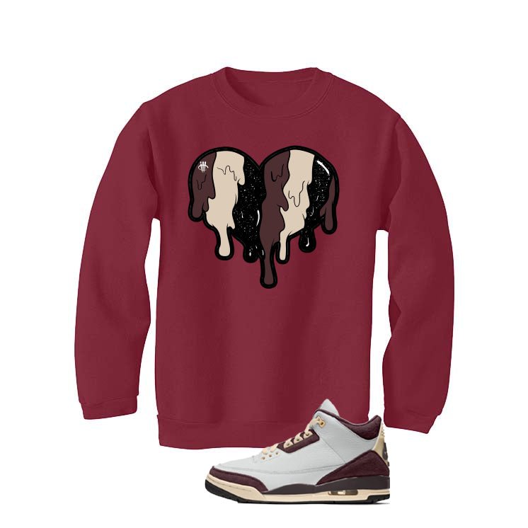 A Ma Maniere x Air Jordan 3 Burgundy Crush Maroon T-Shirt product image 4