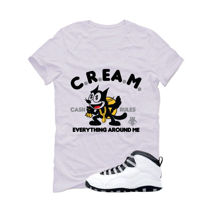 Air Jordan 10 OG Steel White T-Shirt (Cream)| illcurrency product image 2