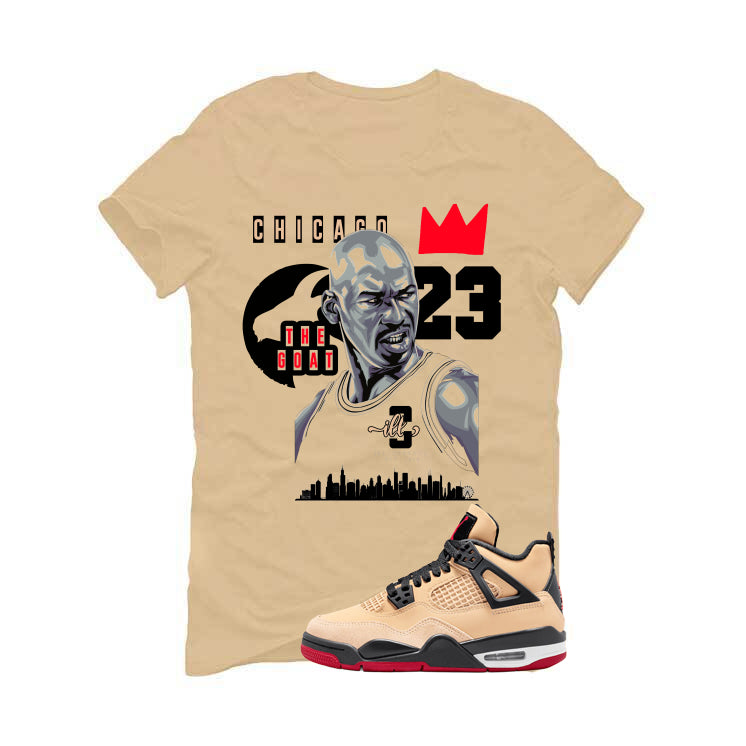 Air Jordan 4 Pizza (GS) Tan T-Shirt (The Goat)| illcurrency product image 2