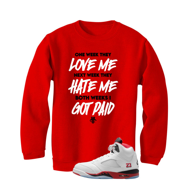 Air Jordan 5 Fire Red Black Tongue T-Shirt (Paid) product image 4