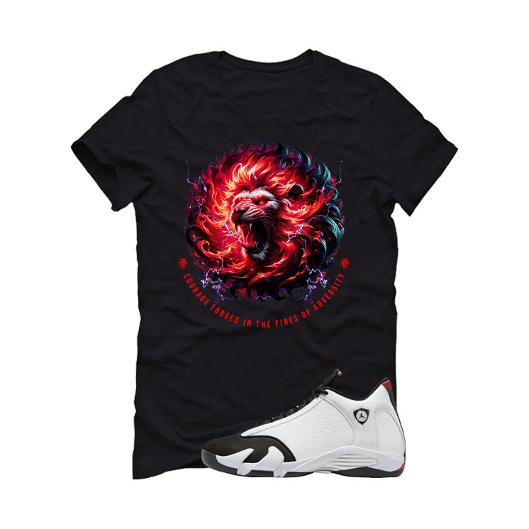 Air Jordan 14 Black Toe T-Shirt (Lion Courage)| illcurrency product image 2