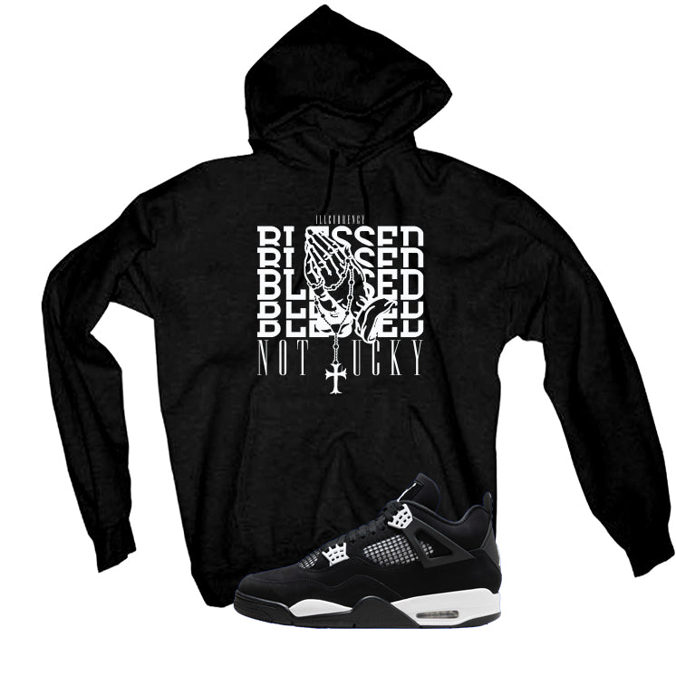 Air Jordan 4 White Thunder Black T-Shirt (Blessed not product image 3