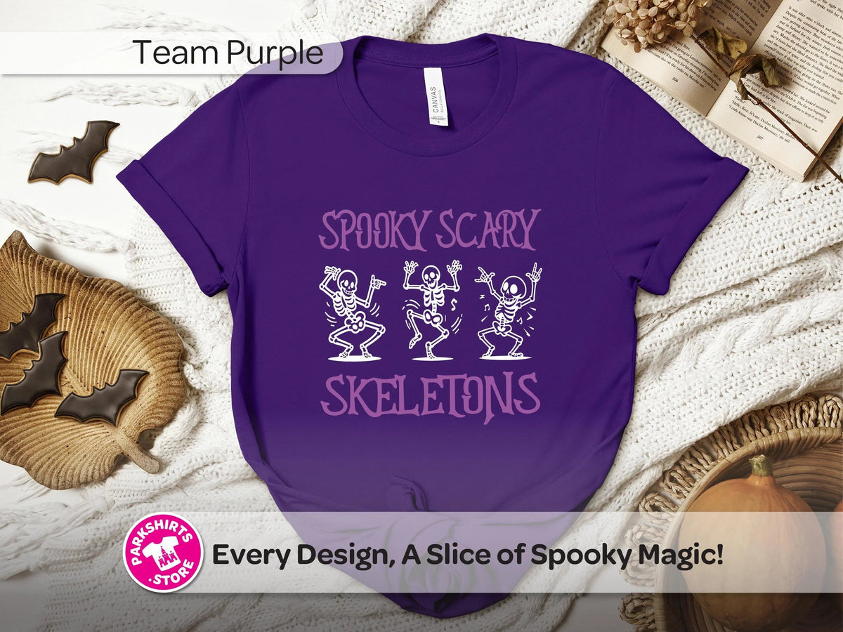 Disney Halloween Shirt, Spooky Scary Skeletons Tee, Dancing product image 2