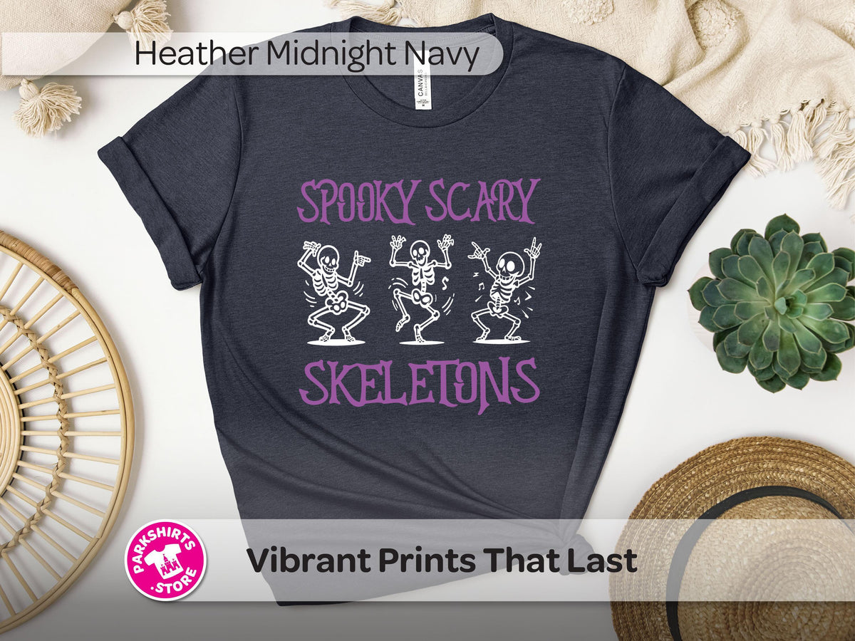 Disney Halloween Shirt, Spooky Scary Skeletons Tee, Dancing product image 3