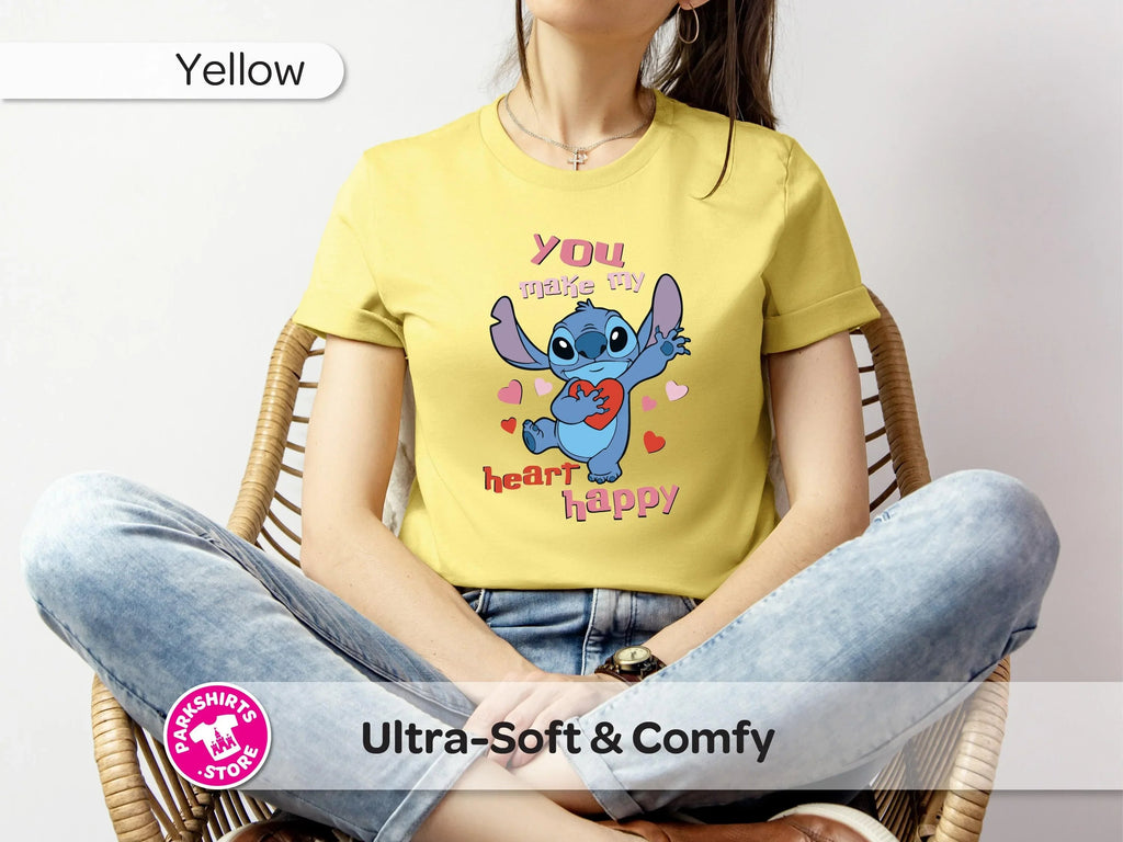 Stitch Love Shirt | You Make My Heart Happy Tee | Cute product image 3