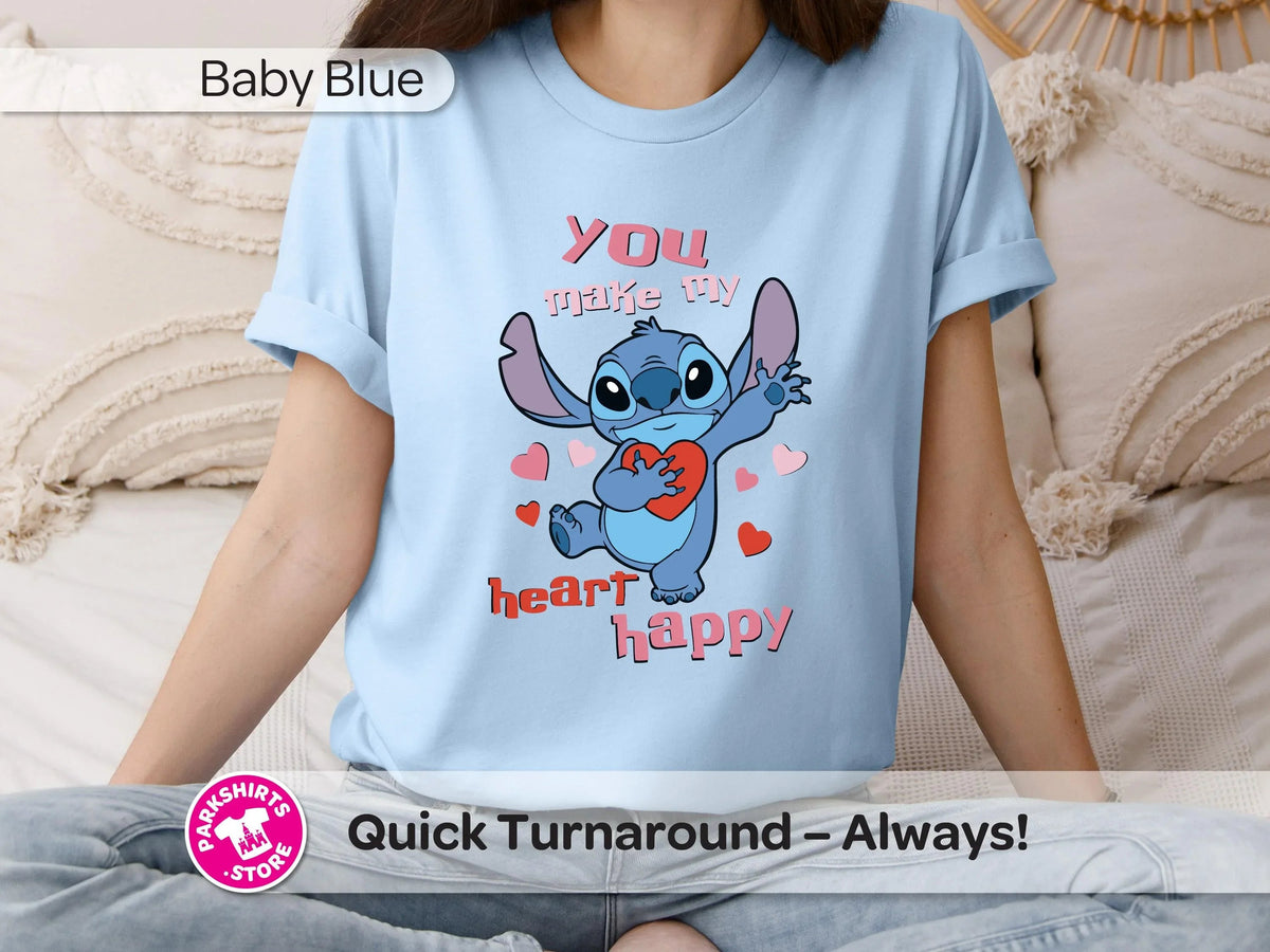 Stitch Love Shirt | You Make My Heart Happy Tee | Cute product image 4