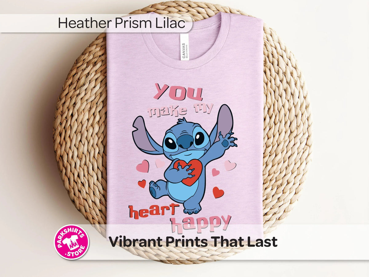 Stitch Love Shirt | You Make My Heart Happy Tee | Cute product image 5