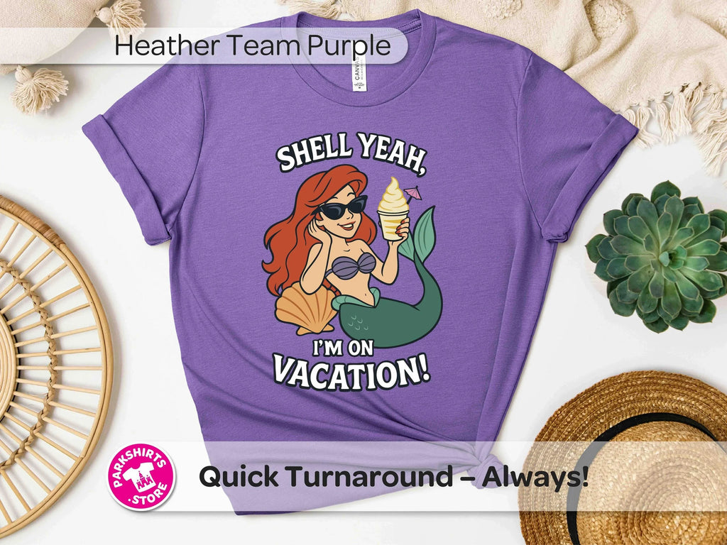 Ariel Shell Yeah Vacation Shirt – Unisex Front Print product image 8