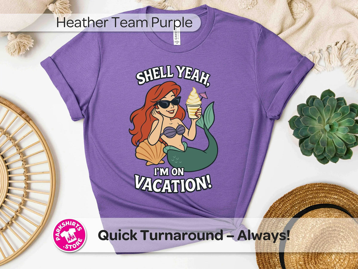 Ariel Shell Yeah Vacation Shirt – Unisex Front Print product image 8