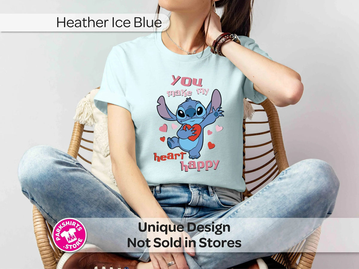 Stitch Love Shirt | You Make My Heart Happy Tee | Cute product image 2