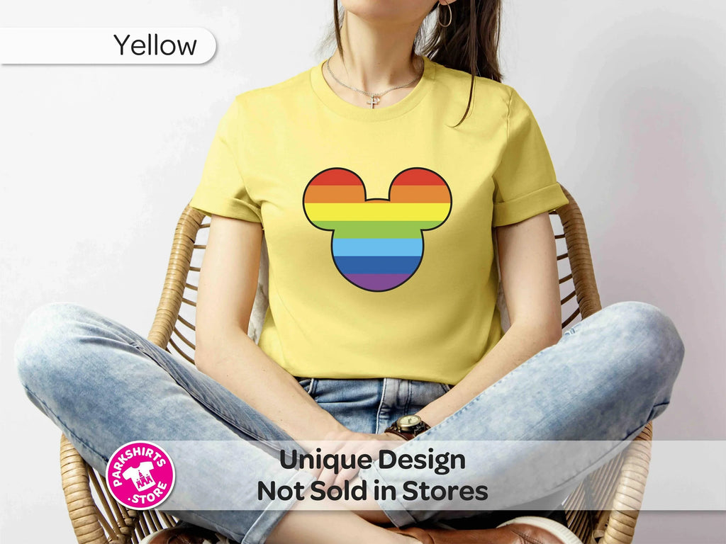Mickey Pride Shirt | Rainbow Head Tee | Disney Inspired product image 3