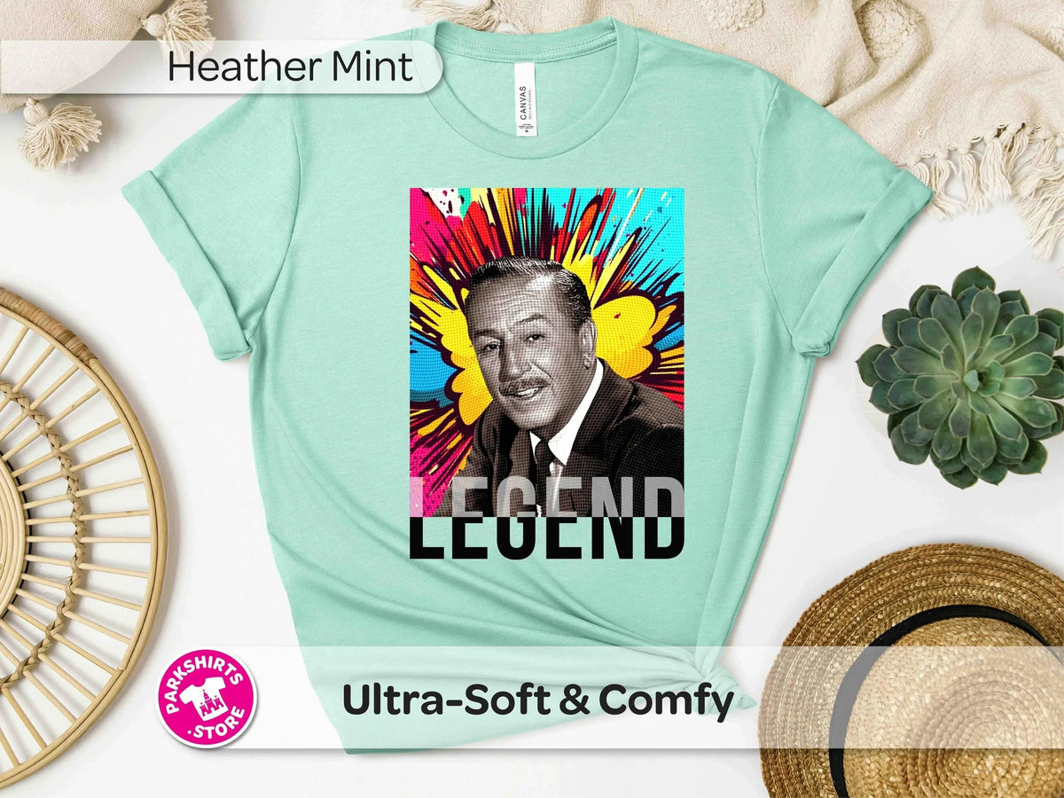 Walt Disney Pop Art Shirt | Legend Tee | History Graphic product image 5