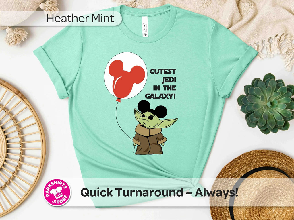 Grogu T-Shirt | Cutest Jedi in the Galaxy | Mickey Balloon product image 5