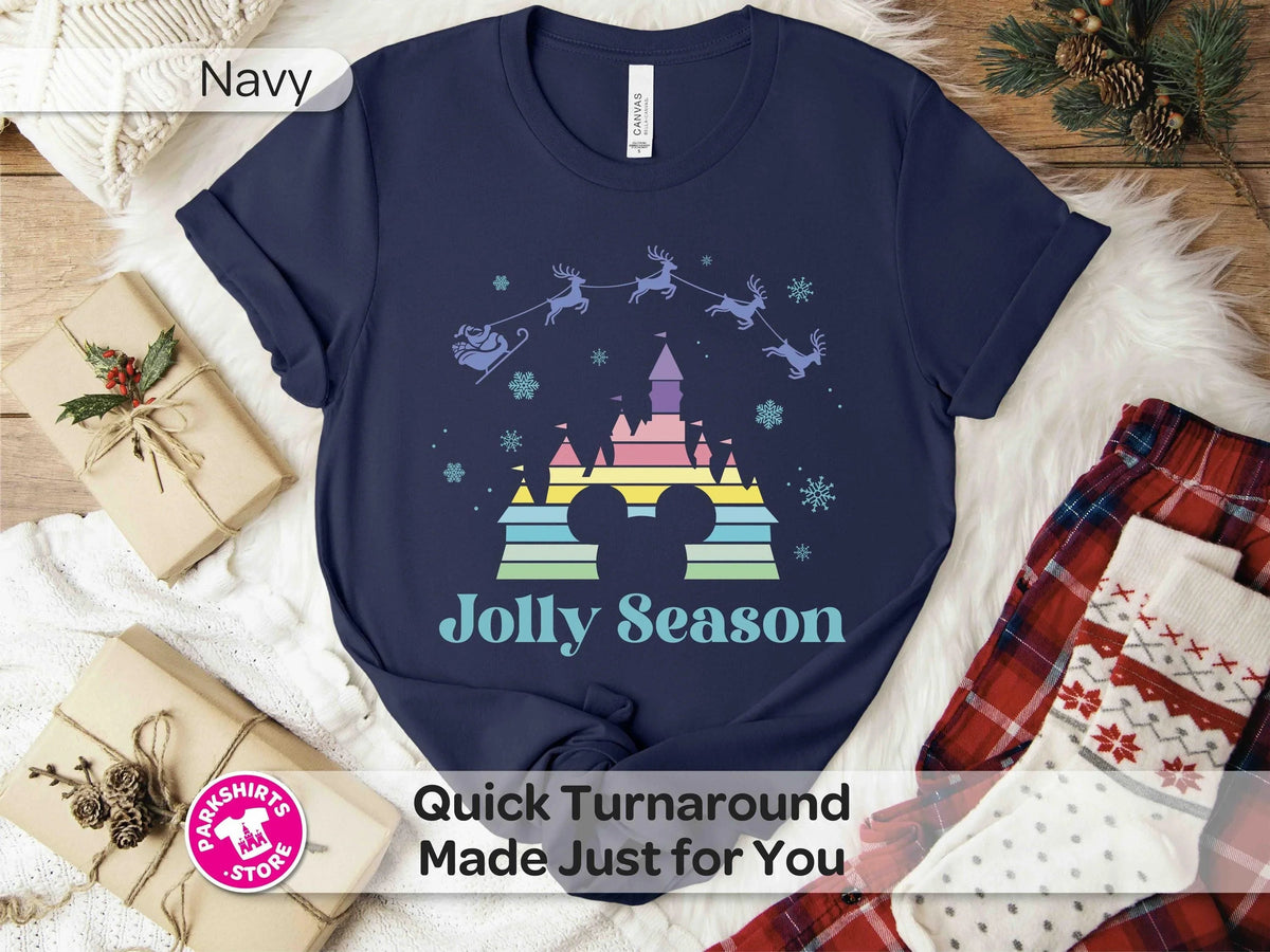 Disney Christmas Jolly Season T-Shirt | Santa & Reindeer product image 3